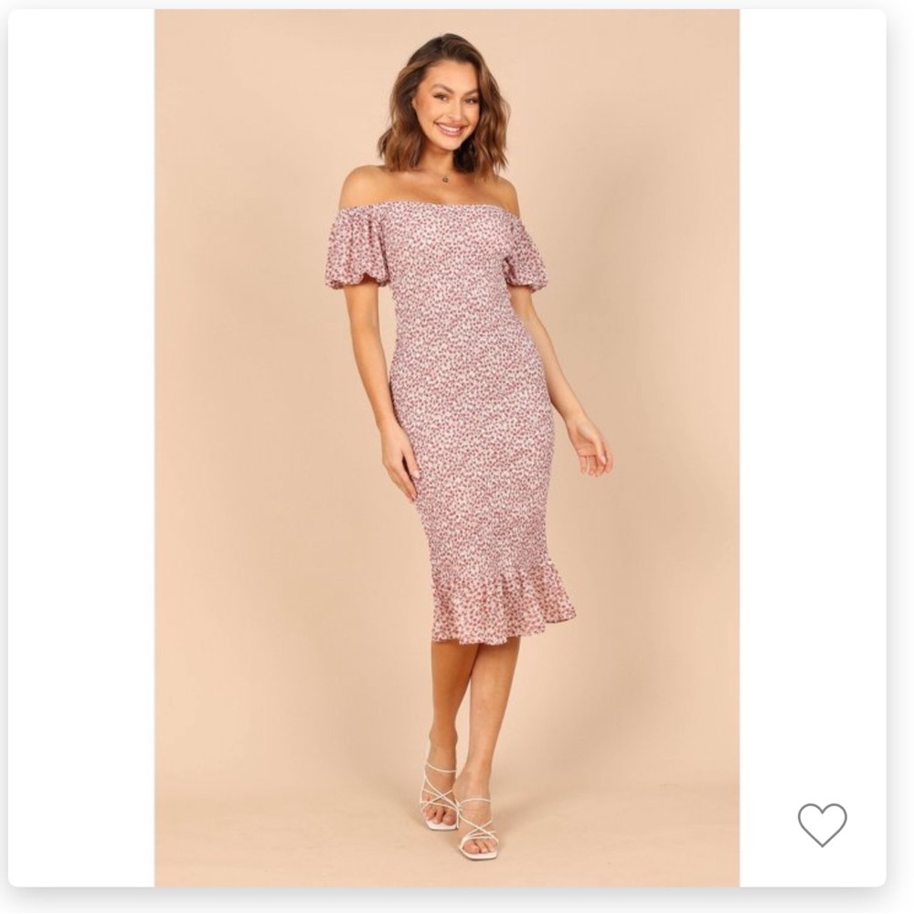 Caire Shired Bodycon Off Shoulder Mial Dress